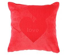 RIOMA Amoureux avec Coussin Beige 20 x 20 cm Rouge