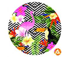 Homedecor. Maison Beaks et Objets DIY adhÃ©sif Cercles Murale sur Toile, tissÃ© Polyester, Grande, 71Â x 71Â cm, Tissu, Multi/Couleur, 71Â x 71Â x 71Â cm