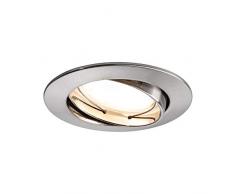 Paulmann 93979 encastrés LED Coin plat spot encastré kit complet satiné cadre de montage rond plafonnier spot 6,8W Acier orientable