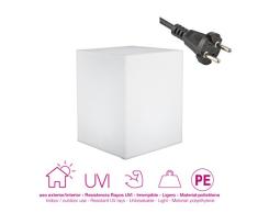 moovere Cube lumineux dÃ©coratif E27, 7Â W, blanc translucide, 53Â x 43Â cm