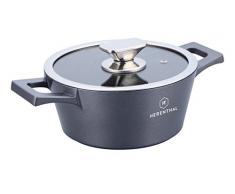 Here ahrenthal Faitout en Aluminium Noir, 28 cm, 4 unités de