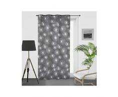 Soleil docre Lionel Voilage, Voile, Polyester, Gris, 140 x 250 cm