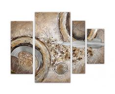 Arte dal Mondo AS348QX2 Abstrait Tableau Moderne sur Toile avec Châssis Acrylique Multicolore 80 x 109 x 3,5 cm