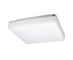 Plafonnier LED SMD 15 W Trimless plafond carré IP44 1250 LM VT-8033 - SKU 1390 blanc chaud 3000 K