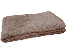 Homemaison Plaid délicat/douillet Polyester Taupe 170 x 130 cm