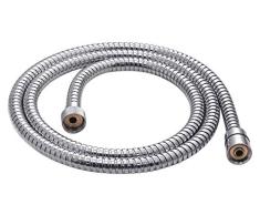 Gedy INOX 03 Flexible de Douche, Acier Inoxydable, Chrome, 1,4 x 1,4 x 150 cm
