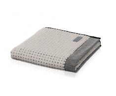 Möve 101488942-050100-081 Serviette de Bain, Coton mélangé, Nature/Black, 50 x 100 cm