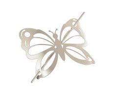 Douceur dIntérieur FARFALINA Embrasse Broche, Taupe, 16 x 14 CM