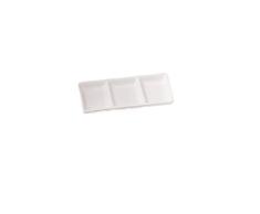 PORCELLANA Terrine Rectangulaire. Plateau 3Â piÃ¨ces cm 15, Porcelaine, Multicolore, 0.1Â x 0.1Â x 0.1Â cm