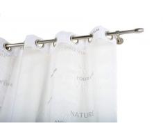 Tringle Ã Rideaux: Ã 20 mm sans Anneaux, L. 140 cm. en Acier satinÃ©, avec Supports 10 cm â Complet