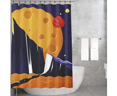 Bonamaison Rideau de Douche en Polyester Multicolore 155 x 220 cm