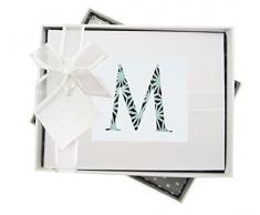 White Cotton Cards Album Photo Alphabetics Initiale M, Multicolore, Petite
