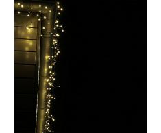 CLGarden 1623 Guirlande lumineuse à LED pour intérieur et extérieur Blanc chaud Câble vert 4 m