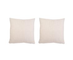 Gözze Lot de 2 Housse de Coussin, Dallas, Polyester, Ivoire, 50 x 50 cm