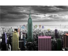 Empire Poster New York en Noir et Blanc avec Touches colorées