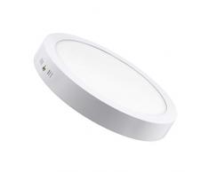 MAXILAMP Max180785 Plafonnier LED Rond 24W Verre, Transparent