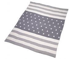 Tom Tailor Plaid Coton Gris 180 x 130 cm