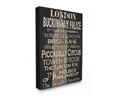 Stupell Industries le Stupell Home Decor Collection London Landmark Typographie XXL tendue sur toile DÃ©coration murale, 30Â x 1,5Â x 40, fabriquÃ© aux Ãtats-Unis dAmÃ©rique, tissu, Multi, 30Â x 1.5Â x 40Â cm