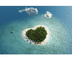 Scenolia Tableau dÃ©coratif Grand Format sur Toile Love Island 90 x 60 cm | Impression Haute qualitÃ©