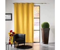 RIDEAU A OEILLETS 140 x 240 CM OCCULTANT UNI MEZZO JAUNE
