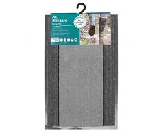 JVL Paillasson Miracle Ã Rayures Gris/Charbon, Charcoal/Grey Stripes, 40 x 60 cm