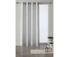 Martina Home Mandala Rideau avec Oeillets, Tissu, 27Â x 2Â x 40Â cm 27x2x40 cm Gris
