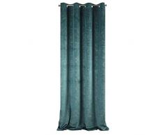 Eurofirany Voilage Lisse en Velours avec Motif imprimÃ© dorÃ©, Motif Tendance, Ã©lÃ©gant et de Haute qualitÃ©, pour Chambre Ã Coucher, Salon, Turquoise, 140 x 250 cm