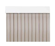 MercuryTextil P69 Rideau de Porte PVC 210 x 90 cm Transparent + Fil Marron