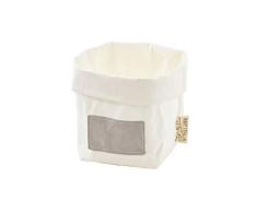 B & P Italie Sac à Pain, Blanc/Gris, 14 cm