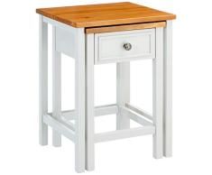 Greenhurst Table dappoint en Acacia Blanc cassÃ©/Marron Taille Unique