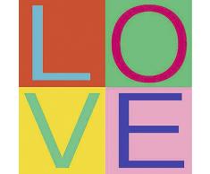 Scenolia Tableau Verre Acrylique Love Girly 60 x 60 cm | DÃ©coration Murale Design Fait en France