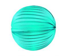 Party Pro 50213M LAMPION Rond Papier 60g, Bleu Canard, 20 x 20 x 20 cm