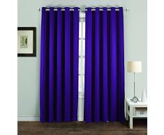 UAREHOME MH Distributions Paire de Rideaux occultants Thermiques Super Doux pour Chambre à Coucher ou Salon Isolation économie dénergie à Åillets 66 x 54 Violet