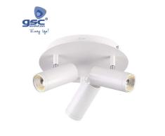 GSC Evolution Plafonnier triple circulaire GU10 max. 60 W Blanc