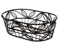 American Metalcraft OSC9 OSC9 Corbeille Ã Pain Ovale en Fer forgÃ© 15,2 cm x 22,9 cm Panier Ã Pain en Fer forgÃ© Ovale (Feuille) 6-3â4 L x 9 W argentÃ©