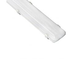 Velamp PLED258 Plafonnier LED IntÃ©grÃ©es IP65 Ãquivalent 2 x 58 W Gris