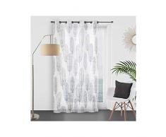 Soleil docre Laly Voilage, Polyester, Blanc, 140 x 250 cm