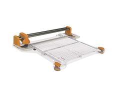 Fiskars Massicot rotatif ProCision A4, Ã45 mm 30 cm - A4, Avec système de double rail, Orange/Blanc, 1015748