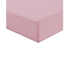 Highams Drap-Housse en Coton brossé pour lit Super King Size 100% Rose