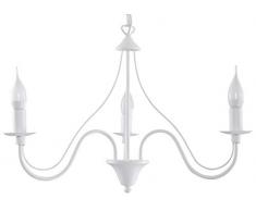 Sollux Lighting MINERWA 3 Lustre en acier Blanc