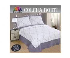 ForenTex Couvre-lit ns-2629Â Couvre lit brodÃ© Cousue avec taies pour Printemps/Ã©tÃ©/Automne Gris 190Â x 260Â cm + 1/50Â X 70Â Coussin 2Â 