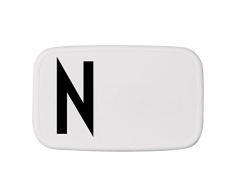 Design Letters Lunch Box Plastique Blanc/Noir 18 cm