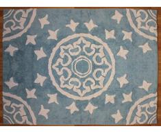 Aratextil Dune Tapis Enfant, Coton, Bleu Ciel, 120Â x 160Â cm