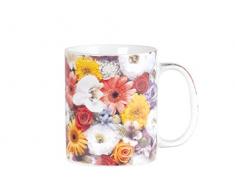 Home - Tasse en Porcelaine, DÃ©coration De Fleurs, 350 ml - 1 UnitÃ©
