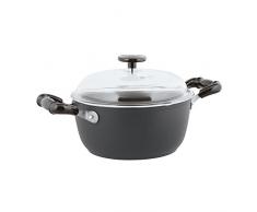 Sambonet 51007-70 1965 Vintage Quarzo Nero Marmite en Aluminium