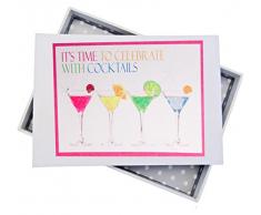 White Cotton Cards fêtes Mini Album Photo, Neon Cocktails, Ncc1t, Tableau, Blanc, 12.5 x 17.5 x 2.5 cm