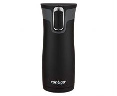 Contigo West Loop Autoseal Travel, Thermique en acier inoxydable, Fiole à vide, Gobelet étanche, Tasse à café avec couvercle facile à nettoyer sans BPA, Noir, 470 ml