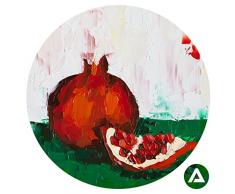 Homedecor. Maison Chunk de Grenade DIY adhÃ©sif Tissu Cercles Murale sur Toile, tissÃ© Polyester, Grande, 71Â x 71Â cm, Multi/Couleur