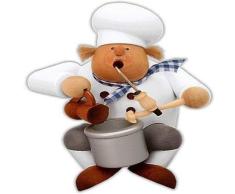 KWO Olbernhau Encens Allemand Fumeur Tabouret Edge - Cook - 17 cm / 7 Pouces - Authentique Allemand Fumeurs Erzgeb