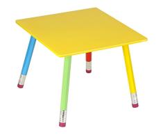 La Chaise Longue 32-E1-008 Table Enfant Crayons géants Multicolore Bois et métal H43 x 55 x 55 cm